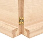 vidaXL Étagère murale 200x50x(2-6) cm bois de chêne massif non traité