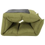 vidaXL Chaise pliable de sol Vert Tissu