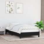 vidaXL Cadre de lit Noir 100x200 cm Tissu