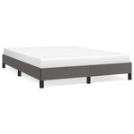vidaXL Cadre de lit Gris 140x190 cm Similicuir
