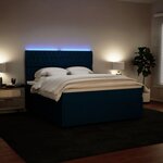 vidaXL Sommier à lattes de lit et matelas bleu 180x200 cm velours