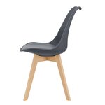 Lot de 4 chaises de salle à manger similicuir hêtre gris 03_0006763