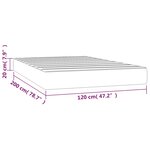 vidaXL Matelas de lit à ressorts ensachés Rose 120x200x20 cm Velours