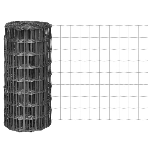 vidaXL Clôture euro Acier 10 x 0 8 m Gris