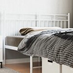 vidaXL Tête de lit métal blanc 160 cm