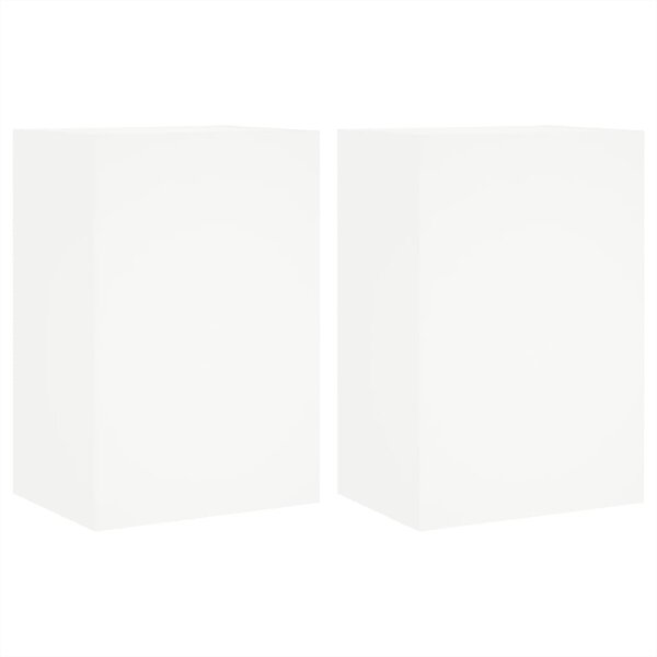 vidaXL Meubles TV muraux 2 Pièces blanc 40 5x30x60 cm bois d'ingénierie
