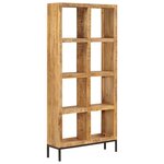 vidaXL Bibliothèque 80x25x175 cm Bois de manguier solide