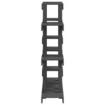 vidaXL Support à plantes Gris 104 5x25x109 5 cm Bois massif de pin