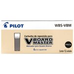 Recharge pour Marqueur V BOARD MASTER Noir x 12 PILOT