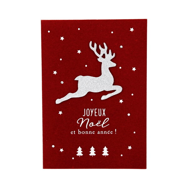 Carte De Vœux - Fêtes de Fin D'année - Joyeux Noël et Bonne Année - Cerf LI