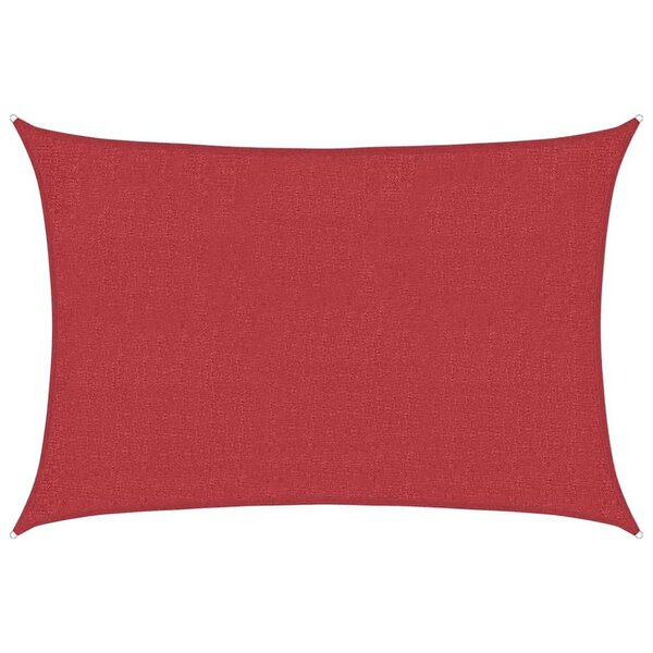 vidaXL Voile d'ombrage 160 g/m² Rouge 2x2 5 m PEHD