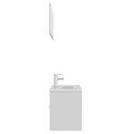 vidaXL Ensemble de meubles de salle de bain Blanc Bois d'ingénierie