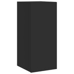 vidaXL Meuble TV muraux 3 Pièces avec lumières LED noir