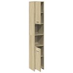 vidaXL Armoire de salle de bain Chêne sonoma 30x30x183 5 cm Aggloméré