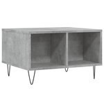 vidaXL Table basse Gris béton 60x50x36 5 cm Bois d'ingénierie