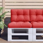 vidaXL Coussin de palette rouge 50x40x12 cm tissu