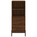 vidaXL Buffet Chêne marron 34 5x34x90 cm Bois d'ingénierie