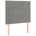vidaXL Cadre de lit avec tête de lit Gris clair 120x200 cm