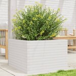 vidaXL Jardinière blanc 70x70x45 5 cm bois de pin massif