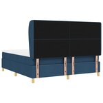 Lit à ressorts tapissé bleu vidaXL avec matelas 180x200 cm