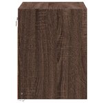 vidaXL Tables de chevet murales avec lumières LED 2 Pièces chêne marron