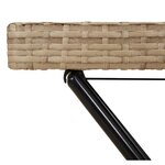 vidaXL Table à plateau pliable beige 65x40x75 cm résine tressée