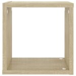 vidaXL Étagères cube murales 4 Pièces Chêne sonoma 26x15x26 cm