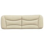 vidaXL Coussin de tête de lit crème 160 cm tissu