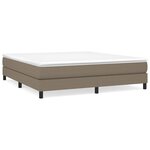 vidaXL Cadre de lit sans matelas taupe 160x200 cm tissu