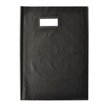 Protège-cahier Styl'SMS 24x32 cm pvc 120 avec Porte-étiquette Noir ELBA
