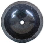 vidaXL Lavabo Marbre 40 cm Noir