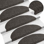vidaXL Tapis d'escalier autocollants 15 Pièces anthracite 65x21x4 cm