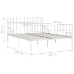 vidaXL Cadre de lit sans matelas avec sommier à lattes métal 200x200cm