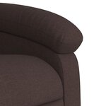 vidaXL Fauteuil inclinable de massage Marron foncé Tissu