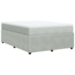 vidaXL Sommier à lattes de lit et matelas Gris clair 140x200cm Velours