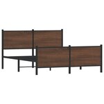 vidaXL Cadre de lit métal avec tête de lit et pied de lit 140x190 cm