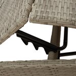 vidaXL Chaises longues avec coussins lot de 2 gris résine tressée