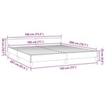 vidaXL Cadre de lit sans matelas vert 180x200 cm tissu
