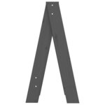 vidaXL Tabourets lot de 2 gris 40x40x75 cm bois massif de pin