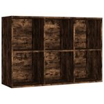 vidaXL Bibliothèque/Buffet Chêne fumé 66x30x98 cm Bois d'ingénierie