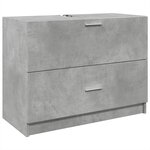 vidaXL Armoire d'évier gris béton 78x37x59 cm Bois d'ingénierie