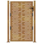 vidaXL Portail de jardin 105x155 cm acier corten conception de carré