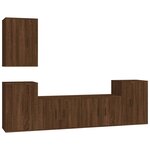 vidaXL Ensemble de meubles TV 5 Pièces Chêne marron Bois d'ingénierie