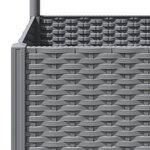vidaXL Jardinière avec treillis Gris clair 120x40x136 cm PP
