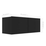 vidaXL Ensemble de meuble TV 5 Pièces Noir Bois d'ingénierie