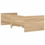 vidaXL Cadre de lit avec tiroirs sans matelas chêne sonoma 100x200 cm