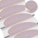 vidaXL Tapis d'escalier autocollants 15 Pièces 65x21x4 cm Rouge