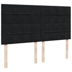 vidaXL Sommier à lattes de lit avec matelas Noir 180x200 cm Velours
