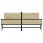 vidaXL Cadre de lit en métal sans matelas chêne sonoma 200x200 cm
