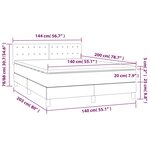 vidaXL Sommier à lattes de lit avec matelas LED Gris foncé 140x200 cm